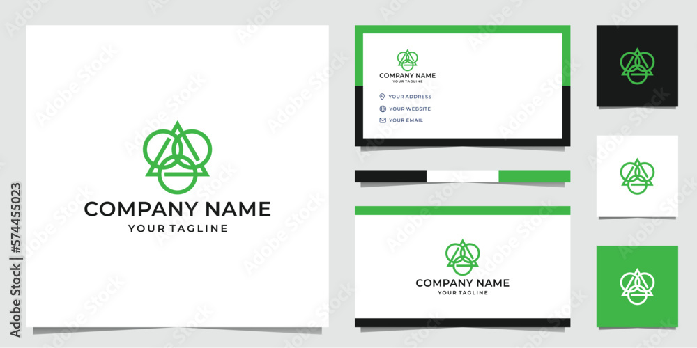 Triangle and Circle Simple Logo Design Triangle and Circle Simple Logo Design