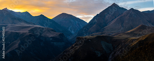 sunset over the mountains © George Kurashvili