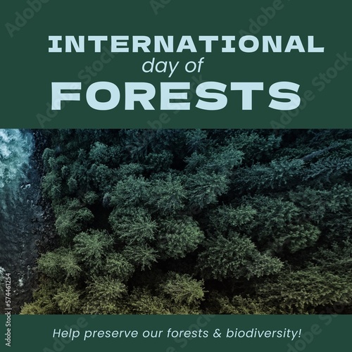 Composition of international day of forests text and trees