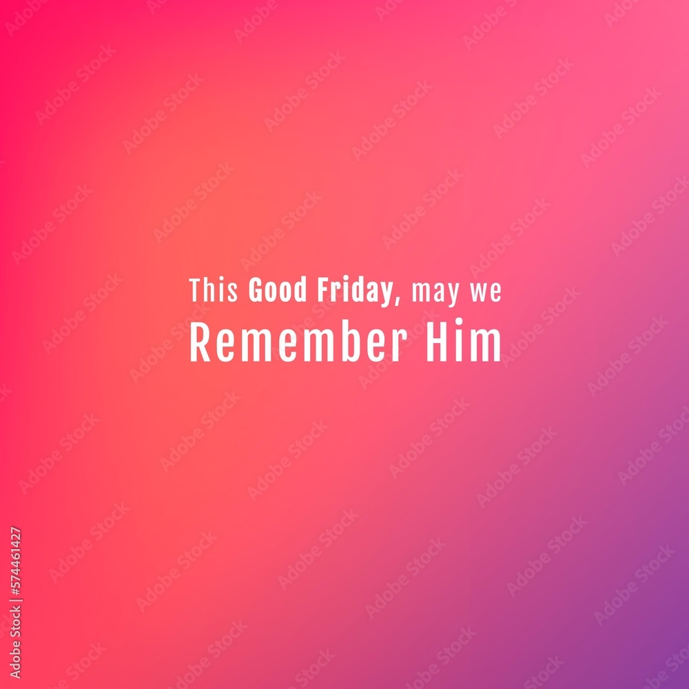 Composition of good friday text and copy space on pink background Composition of good friday text and copy space on pink background