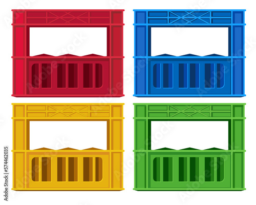 Beer crates in four colors