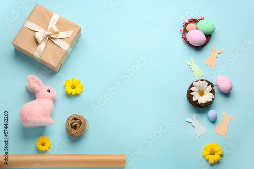 Frame made of gift, Easter ...