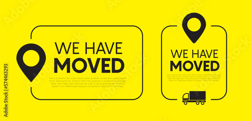 We have moved vector poster on yellow background 10 eps.