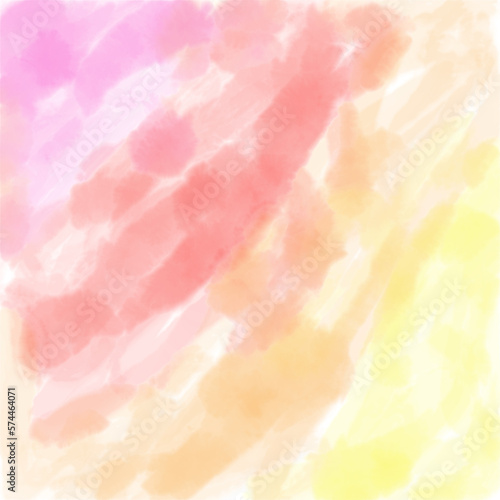 Pink, orange, yellow and magenta watercolour illustration for background.
