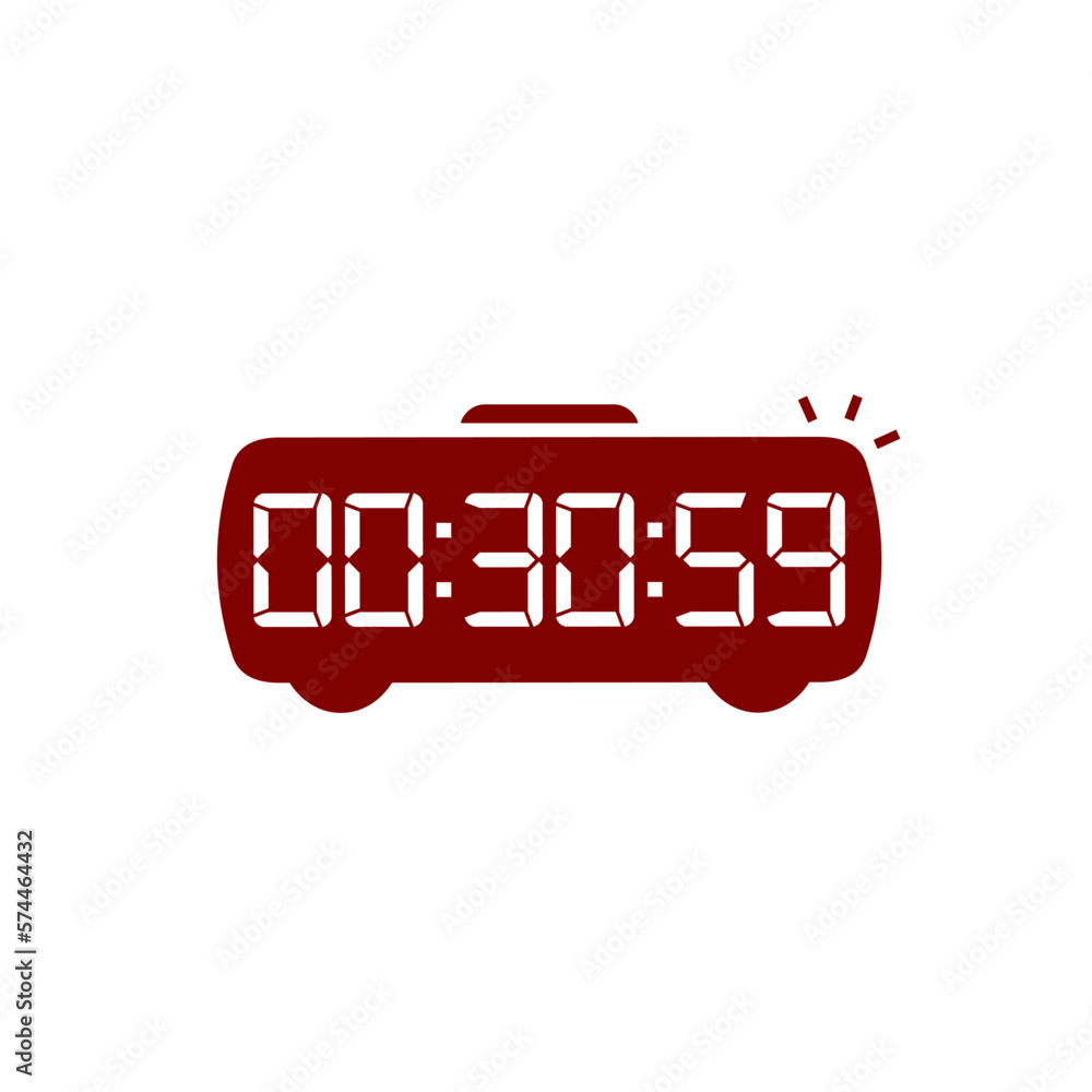 Digital clock number set. Electronic figures. Vector illustration. Digital clock number set. Electronic figures. Vector illustration.