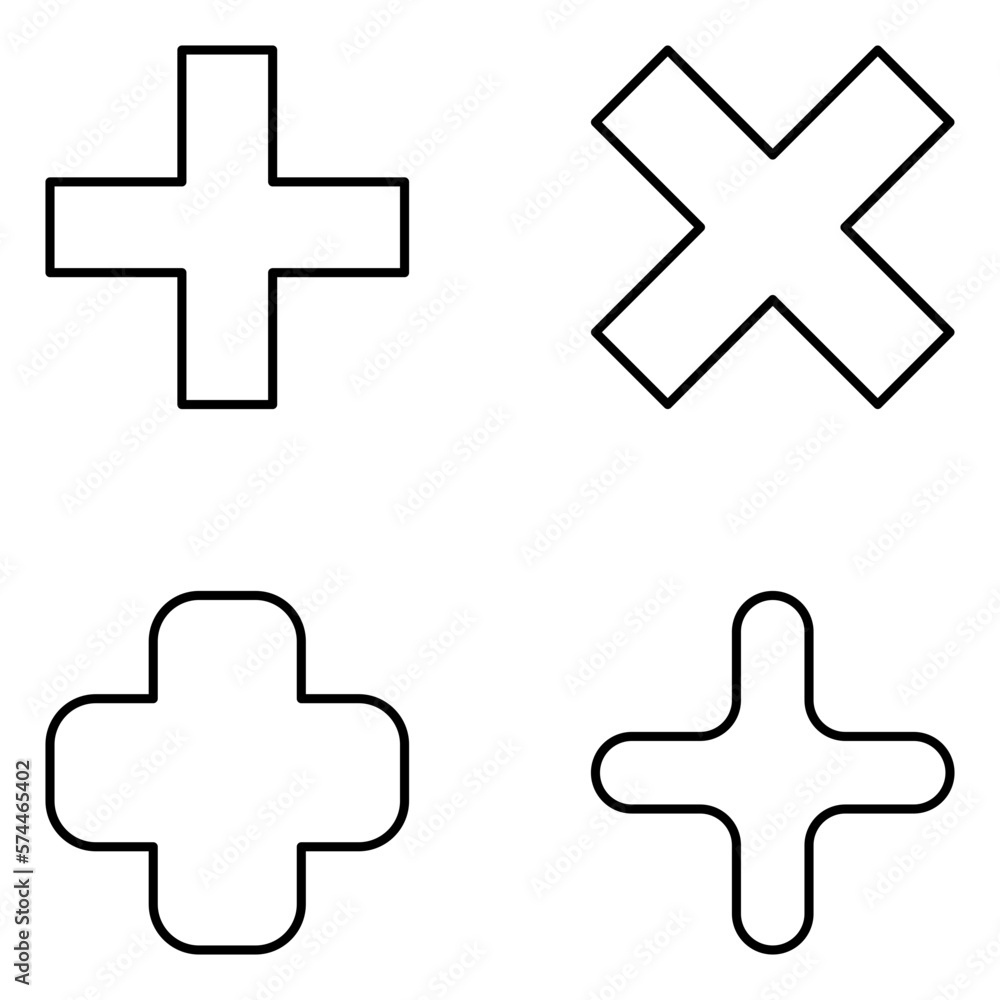 Obraz premium Shape Vector Line Icons