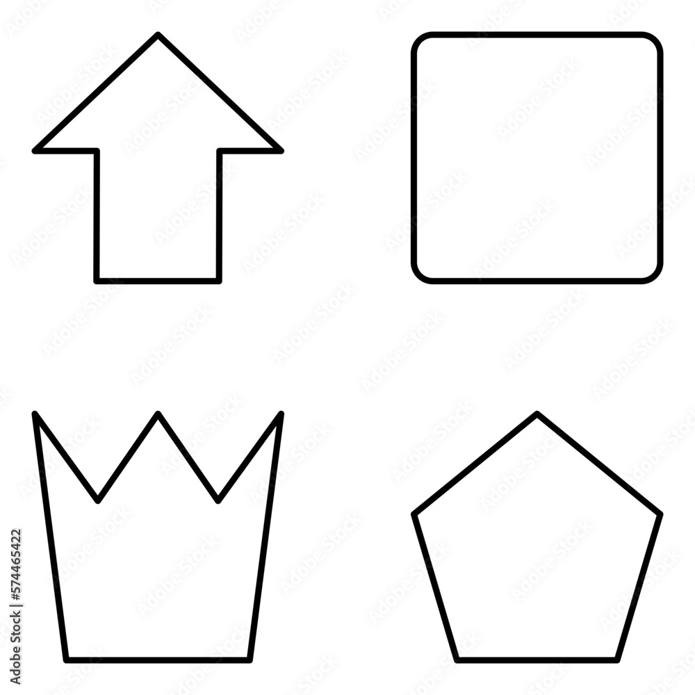 Shape Vector Line Icons Shape Vector Line Icons
