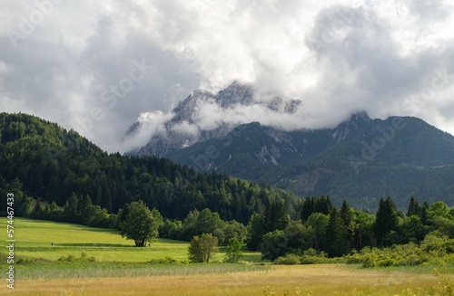 mountain landscape in triglav national park 