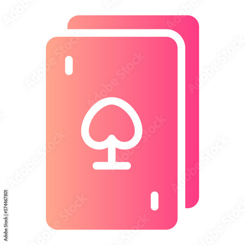 playing cards gradient icon
