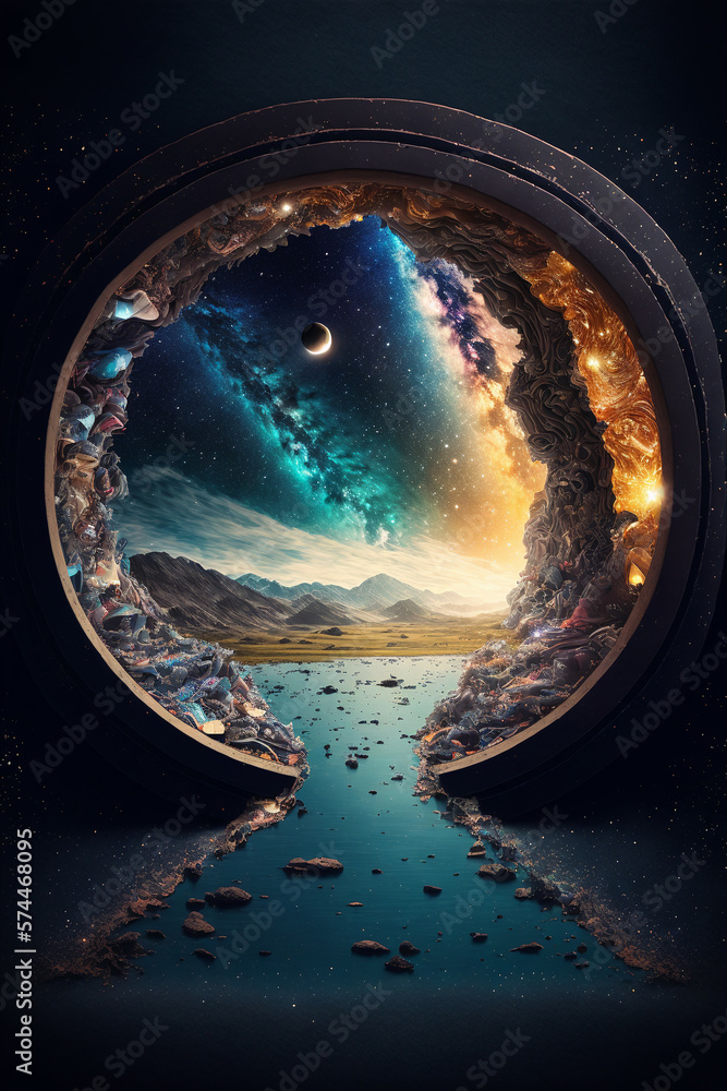 Sequence of the meaning of life, Alien planet, Space, Generative AI