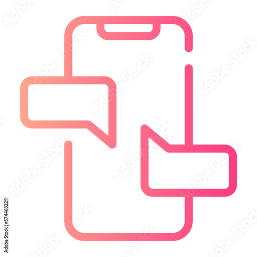 chatting gradient icon