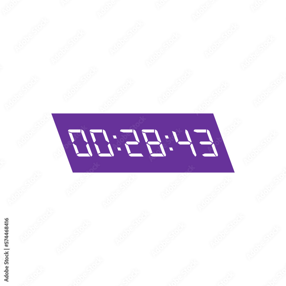 LED digital clock number isolated. Electronic figures for counter or calculator mockup interface design. LED digital clock number isolated. Electronic figures for counter or calculator mockup interface design.