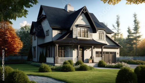 Modern house exterior render