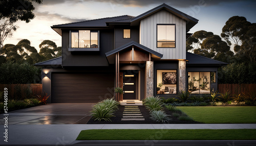 Modern house exterior render © Tixel