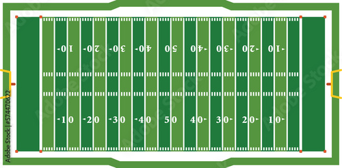 American Football Field Aerial View Illustration photo