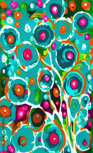 Colorful illustration, Wallpaper with circles, Flyer, Background