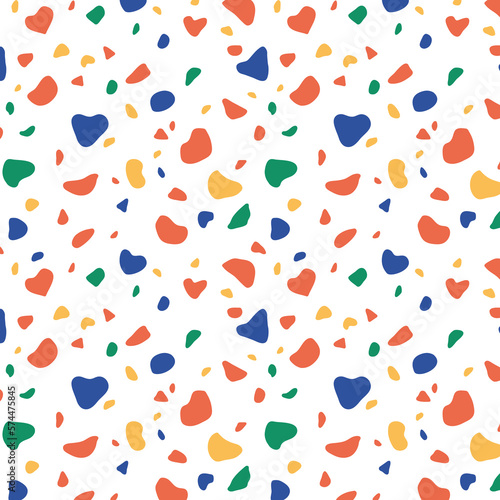 seamless colorful terrazzo pattern.great for kids textile or clothes.