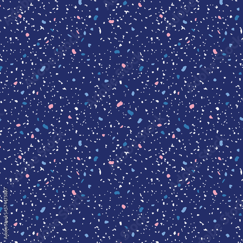 seamless terrazzo pattern. midnight mood. 