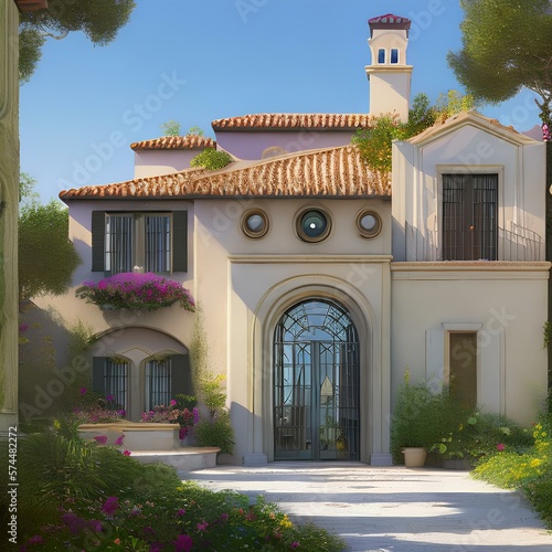 17 A home with a Mediterranean design theme 1_SwinIRGenerative AI