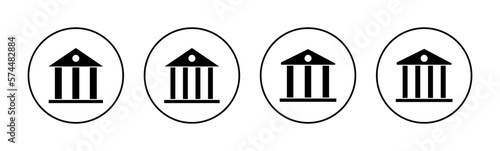 Bank icon vector for web and mobile app. Bank sign and symbol, museum, university