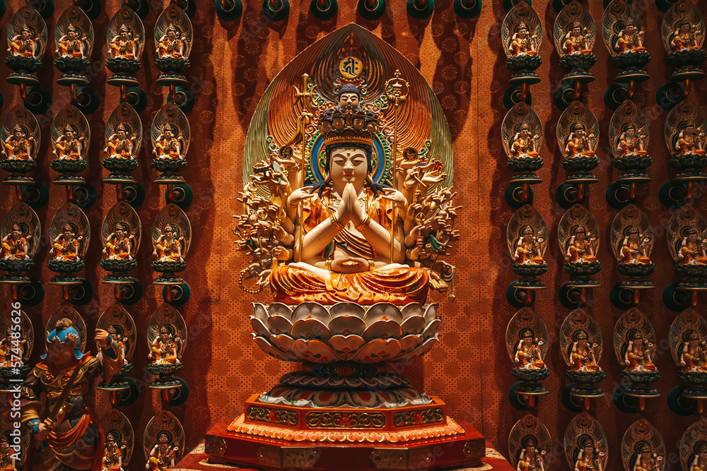 Buddha statue in a temple in Singapore