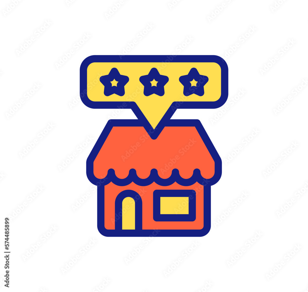 Fototapeta premium icon rating starts chat balloon, online store, Ecommerce. editable file. vector illustration