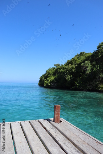 wooden pier on the sea