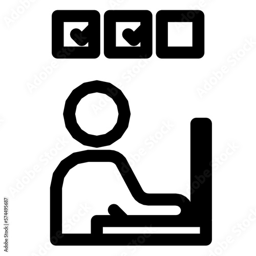 This a Bussines Icons Outline Black Style
