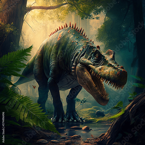 Dinosaurio en la selva © Emiliano