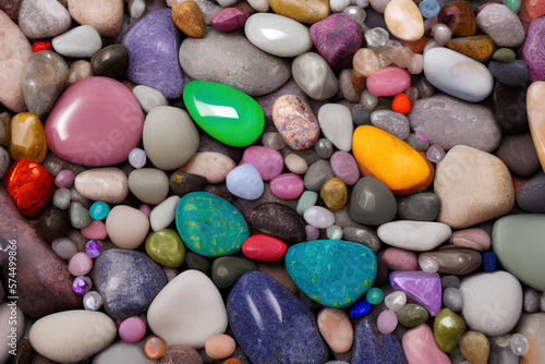Colored stones - Generative AI