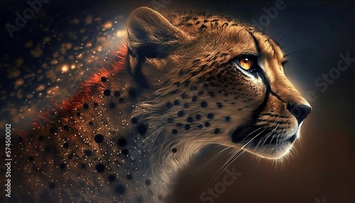 Cheetah Spirit Animal Portrait 