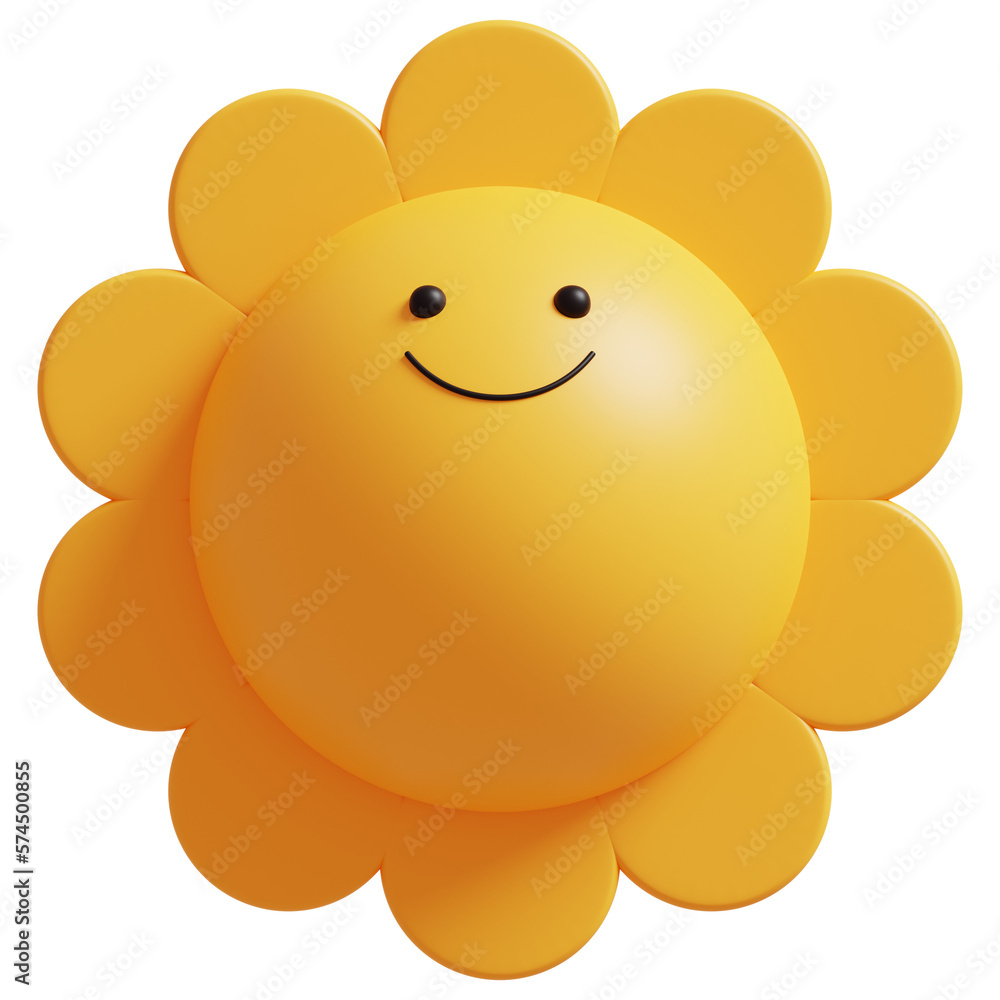 Happy sun.3D rendering. Happy sun.3D rendering.