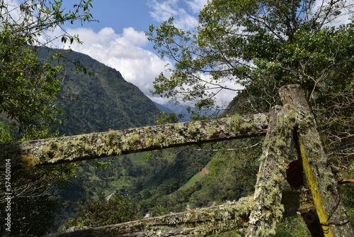 Old door in mountains