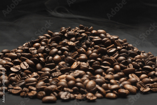 steam roasted coffee bean mountain