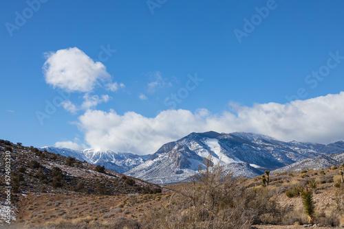 Snow covered mountains at Spring Mountain National Recreation Area, Nevada © Martina