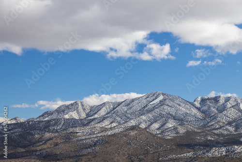 Snow covered mountains at Spring Mountain National Recreation Area  Nevada
