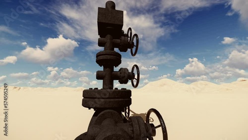 Oil Pump and Pipes 3D Video Animation