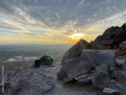 sunset in the mountains