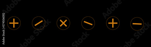 Plus and minus symbol design