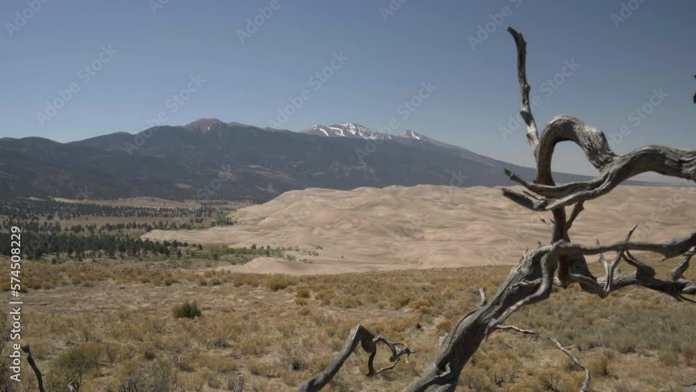 Dramatic landscape of Great Sand Dunes National Park Colorado USA Dramatic landscape of Great Sand Dunes National Park Colorado USA
