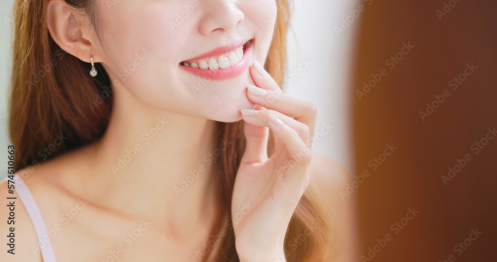 Fototapeta premium woman has good health teeth