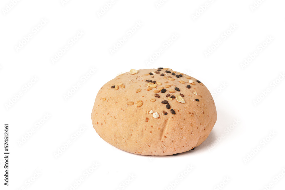 A bun on a white background A bun on a white background