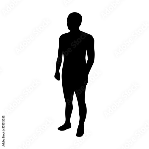 silhouette of a person in a suit