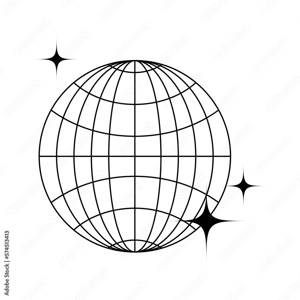 earth globe with star shape earth globe with star shape