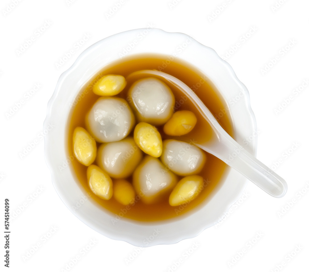 Black Sesame Dumpling in Ginger Tea Recipes isolated Black Sesame Dumpling in Ginger Tea Recipes isolated