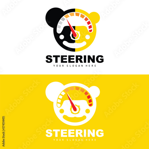 Car Steering Logo, Driver Vector, Transport Vehicle Design, Repair, Maintenance, Car Garage