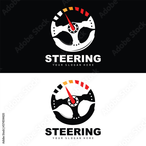 Car Steering Logo, Driver Vector, Transport Vehicle Design, Repair, Maintenance, Car Garage