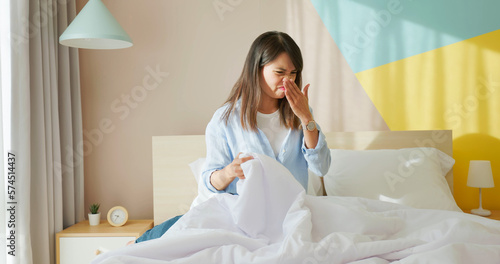 bed quilt has bad smell