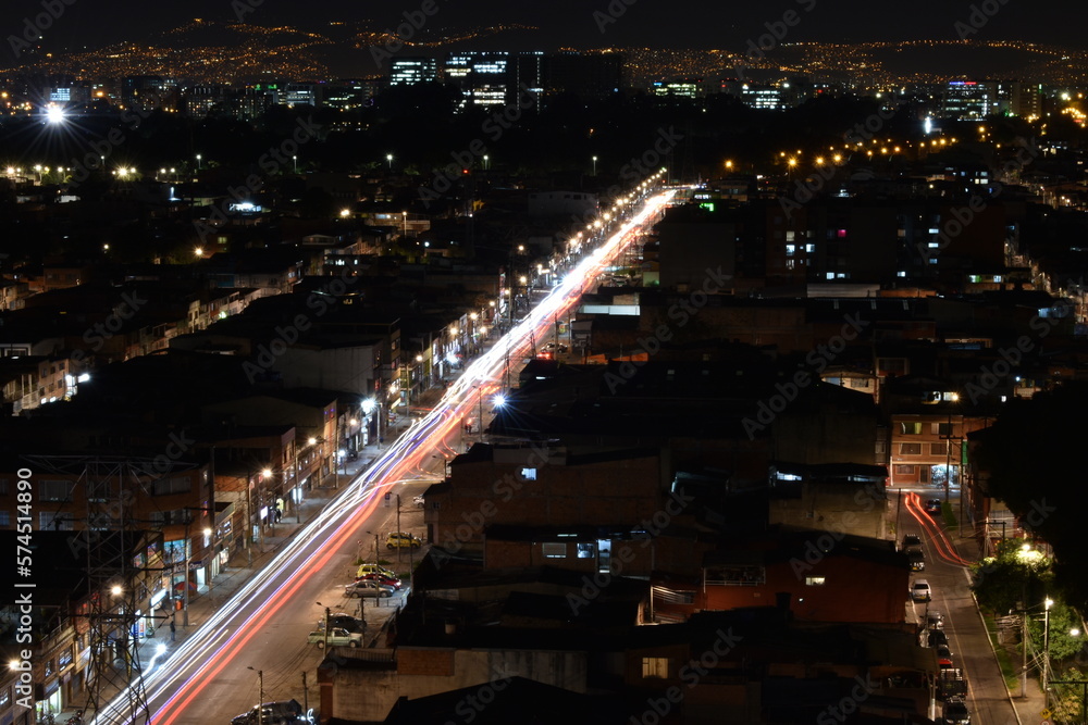 noche luces Bogotá
