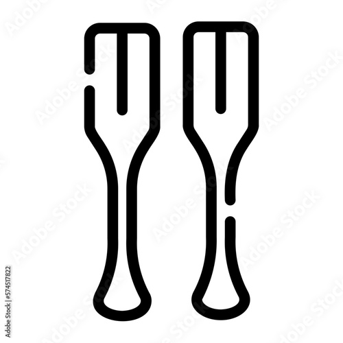 oars line icon